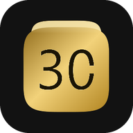 BizCal App-Symbol Gold Schwarz