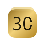 BizCal App-Symbol Gold Weiß