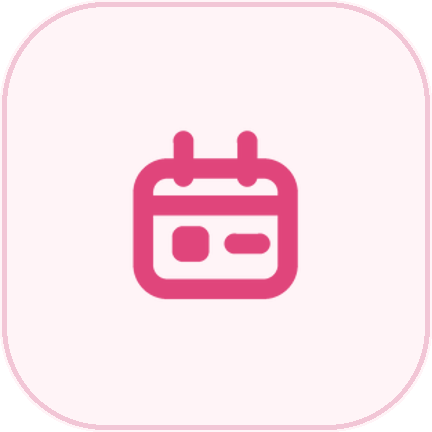 Widget-Kachel Termin in Rosé